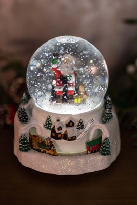 Musical Snowglobe with LED's and Moving Train