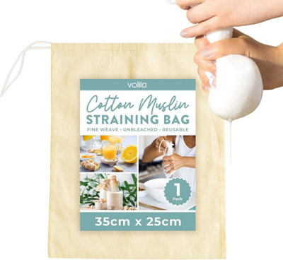 Muslin Cloths (35cm x 25cm) Cheese Cloths for Straining, Reusable ...