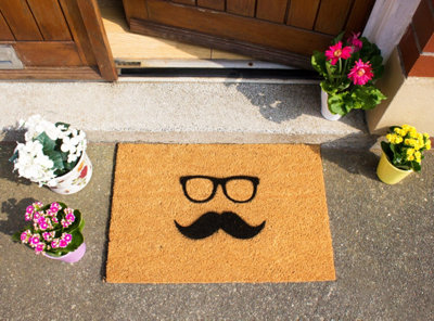 Mustache & Glasses Doormat - Regular 60x40cm - 6