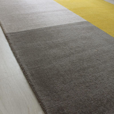 Mustard Geometric Handmade Luxurious Modern Wool Rug Easy to clean Living Room and Bedroom-160cm X 230cm