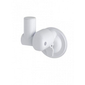 MX RCK White Easy Lock Suction Robe Hook or Soap Dish Holder 25mm - No Drilling