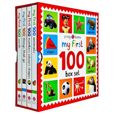 My First 100 Board Book Box Set (4 Books): First 100 Words / Numbers ...