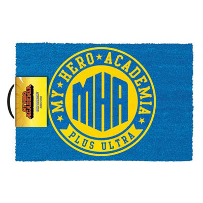 My Hero Academia Logo Door Mat Blue/Yellow (One Size)