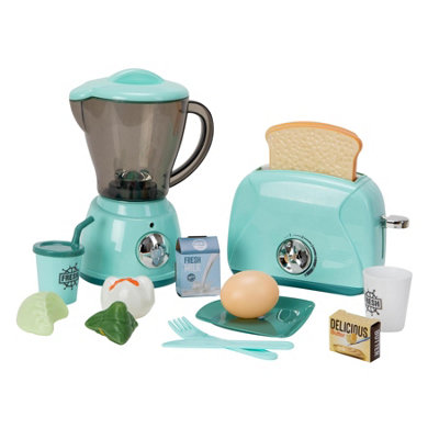 My Little Home Kids Toy Kitchen Breakfast Set - Electronic Toaster ...