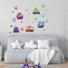 My Little Pony Badges Wall Sticker Pack Children's Bedroom Nursery Playroom Décor Self-Adhesive Removable