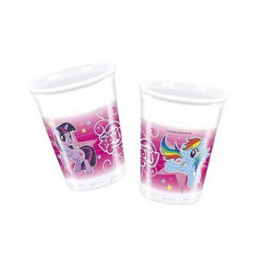 My Little Pony Plastic Sparkle Party Cup (Pack of 8) White/Pink (One Size)