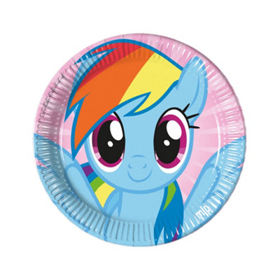 My Little Pony Rainbow Dash Party Plates (Pack of 8) Blue/Purple (One ...