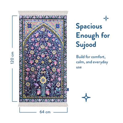 My Salah Mat Prayer Rug Thick Large Adult Padded Sajadah for Men and ...