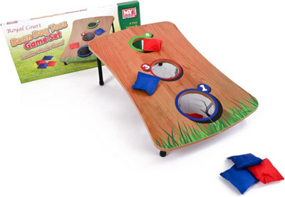 MY Wooden Foldable Bean Bag Toss Garden Game Includes Bean Bags 2 Players