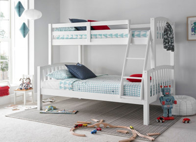 Mya White Triple Sleeper Bunk Bed With Pocket Mattresses | DIY at B&Q