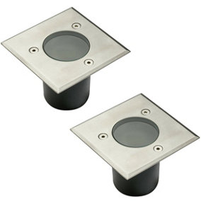 MYAH - CGC Two Square Small Stainless Steel Inground Or Decking Lights