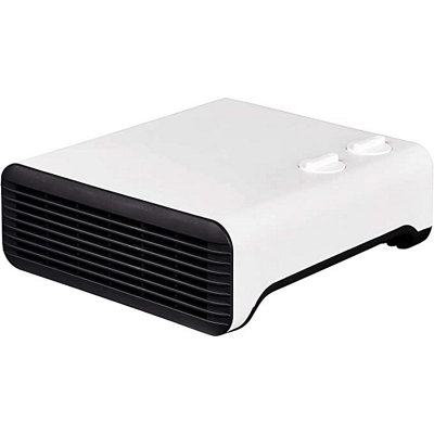 MYLEK 1800W Electric Flat Fan Heater Portable Adjustable Thermostat 2 Heat Settings
