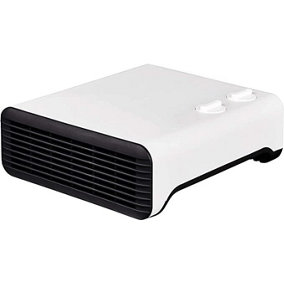 MYLEK 1800W Electric Flat Fan Heater - Portable, Adjustable Thermostat, 2 Heat Settings