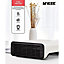 MYLEK 1800W Electric Flat Fan Heater - Portable, Adjustable Thermostat, 2 Heat Settings