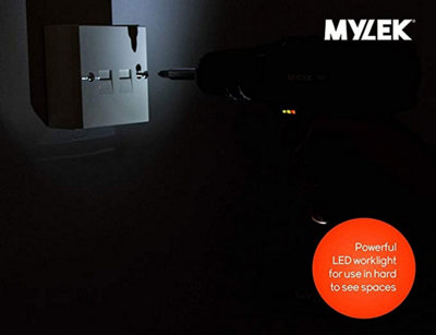 MYLEK 18V Cordless Drill Driver Li-Ion 2 Speed  And 131 Piece Accessory Set