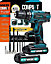 MYLEK 18V Cordless Drill Driver with Two Li-ion  Batteries And UK Charger,  Screwdriver Action And Accessory Kit
