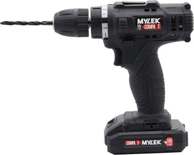 MYLEK 18V Cordless Li-ion Drill And 130 Piece DIY  Home Kit With Carry Case - 8