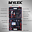 MYLEK 18V Cordless Li-ion Drill Complete With DIY 90 Piece Tool Kit And Carry Case