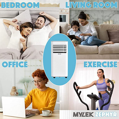 Mylek Air Conditioning Unit 9000BTU Conditioner Portable Cooling Cold Cooler And Dehumidifier