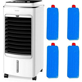 MYLEK Air Cooler Portable Evaporative 4L Oscillating Water Fan Humidifier 75W Cooling Bedrooms Home Office