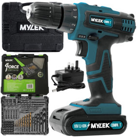 MYLEK BMC Cordless Drill with MYLEK 4ORCE 50 Piece Accessory Kit