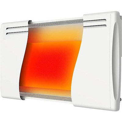 MYLEK Ceramic Panel Heater - Electric Radiator 1000W - Thermostat with Programmable Timer LCD Display