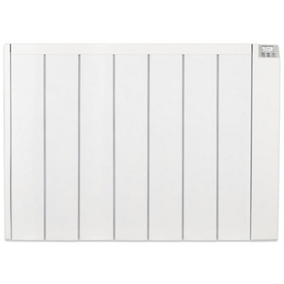 Adam iRad Freestanding Electric Panel Heater in Black Glass with Thermostat  | DIY at Bu0026Q