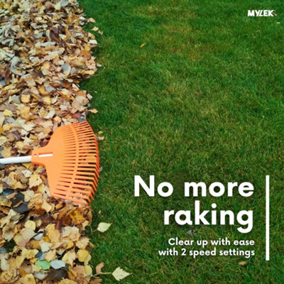 MYLEK Cordless Leaf Blower 20V Li-ion With 2 x 4000mAh Battery & Fast Charger Two Speed Battery Indicator LED - 8