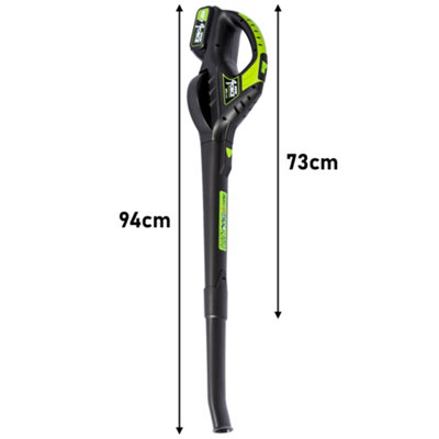 MYLEK Cordless Leaf Blower 20V Li-ion With 2 x 4000mAh Battery & Fast Charger Two Speed Battery Indicator LED - 9