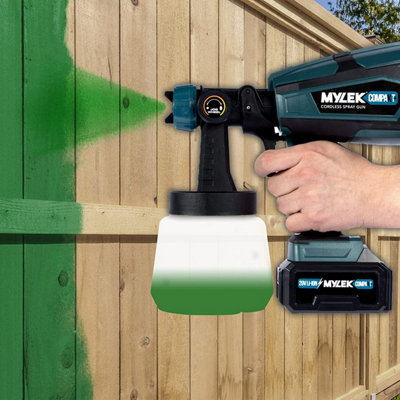 MYLEK Cordless Paint Sprayer Li ion 20V Indoor Outdoor