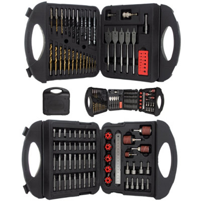 Mylek Drill Bit Set 118 Piece DIY HSS Titanium For Steel, Metal, Wood, Plastic, Screwdriver