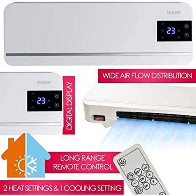 MYLEK Electric 2kW OverDoor Fan Heater Air Curtain & Cooling Fan LED Display - 6