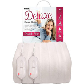 MYLEK Electric Blanket Double Fully Heated Mattress Cover Underblanket with Elasticated Skirt