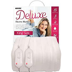 MYLEK Electric Blanket King Size Fully Heated Mattress Cover Underblanket with Elasticated Skirt