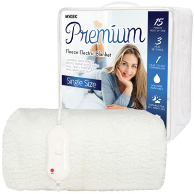 Mylek Electric Blanket Single Size Bed Premium Fleece