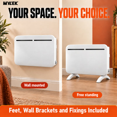 MYLEK Electric Panel Heater - Wall Mounted or Free Standing 500w