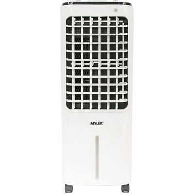 MYLEK Evaporative Air Cooler Portable Mobile Electric Fan Humidifier 8ltr, Lightweight 75W Low Energy, 3 Speed Settings