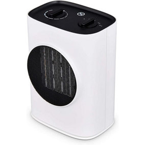 MYLEK Fan Heater - Oscillating 1.8kW Ceramic PTC - 2 Heat Settings, Produces Warm Air, Adjustable Thermostat