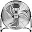 MYLEK High Velocity Floor Fan Air Circulator Industrial Cooling 20 Inch Cool Cold Chrome - 3 Speed Portable Adjustable Tilt