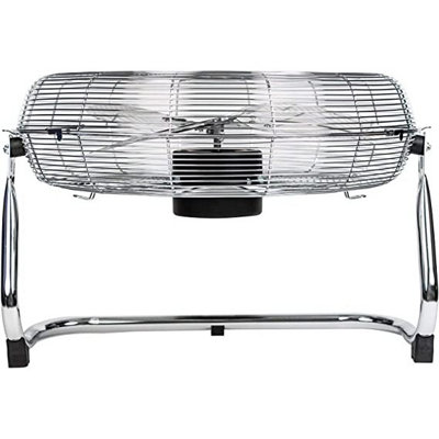 MYLEK High Velocity Floor Fan Air Circulator Industrial Cooling 20 Inch Cool Cold Chrome - 3 Speed Portable Adjustable Tilt - 5