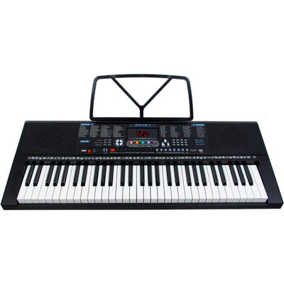Mylek Keyboard Piano Electronic 61 Music Keys - Portable Musical Teaching Kids, Adults, Children - Stand, Headphones - Microphone