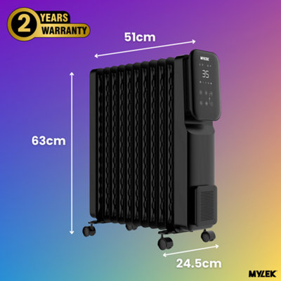 MYLEK Oil-Filled Digital Wi-Fi Enabled Heater - 3 Heat Settings u0026 24-Hour  Timer 2500w | DIY at Bu0026Q