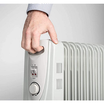 Mylek Oil Filled Electric Portable Heater Radiator with Adjustable Thermostat 2000w With Timer - 4