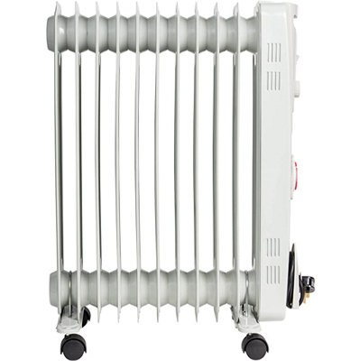 Mylek Oil Filled Electric Portable Heater Radiator with Adjustable Thermostat 2500w With Timer