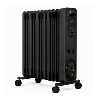 MYLEK Oil Filled Radiator 2500W Portable Heater Thermostat 3 Heat ...