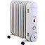 Mylek Oil Filled Radiator Electric Heater, Portable, Thermostat and 24hr Timer by Mylek 2500w