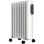 Mylek Oil Filled Radiator Electric Heater Portable With Adjustable Thermostat - White 2000w