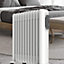 Mylek Oil Filled Radiator Electric Heater Portable With Adjustable Thermostat - White 2500w