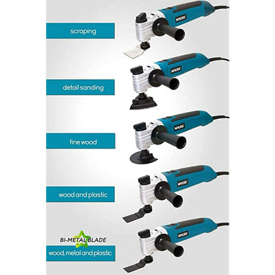 MYLEK Oscillating Multi Tool 300W Oscillating Electric Corded Multi tools 6 Speed