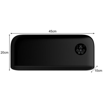 MYLEK Over Door Heater 2000W Wall Mounted Indoor Overdoor Hot Air Downflow Curtain Black - 3